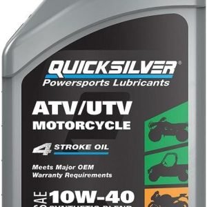 Quicksilver 8M0166408 10W-40 Synthetic Blend ATV/UTV/Motorcycle Oil – 1 Qt.