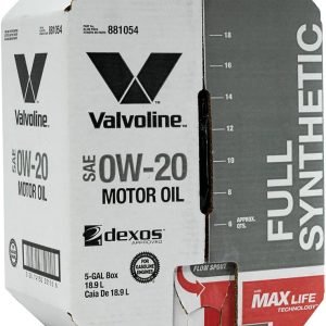 Valvoline 881054 0W-20 Full Synthetic High Mileage Motor Oil - 5 Gal Advanced Bay Box, 5 gallon, 1 Pack