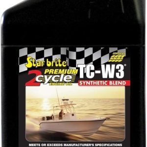 STAR BRITE Premium 2-Cycle Engine Oil TC-W3 - High-Grade Synthetic Blend for All 2-Stroke Outboard Motors, Personal Watercraft & High-Performance Engines