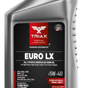 TRIAX Euro LX 5W-40 Full Syn Engine Oil - Compatible with BMW LL01, MB 229.5, 226.5, Audi/VW 502.00, 505.00, MS-12991, Porsche A40 (1 Quart)
