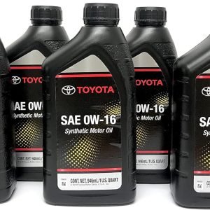 Toyota Genuine SAE 0W-16 Synthetic Motor Oil Pack of 6 (6 x 1 U.S QUART)