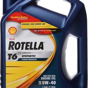 Shell Rotella 550019921-3PK T6 Full Synthetic Heavy Duty Engine Oil 5W-40, 1 Gallon, Pack of 3